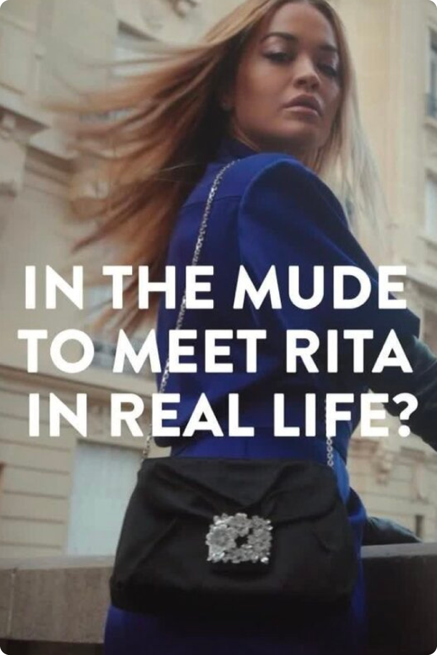 Mude x Rita Ora social media asset